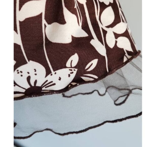 Jessica Midi Dress Wine/Off-White Size US 10 - Picture 7 of 9